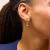 Thumbnail Image 2 of Pear-Shaped Citrine and Diamond Accent Dangle Drop Earrings in 10K Gold
