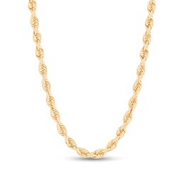 4.5mm Silk Rope™ Chain Necklace in Solid 14K Gold - 22"