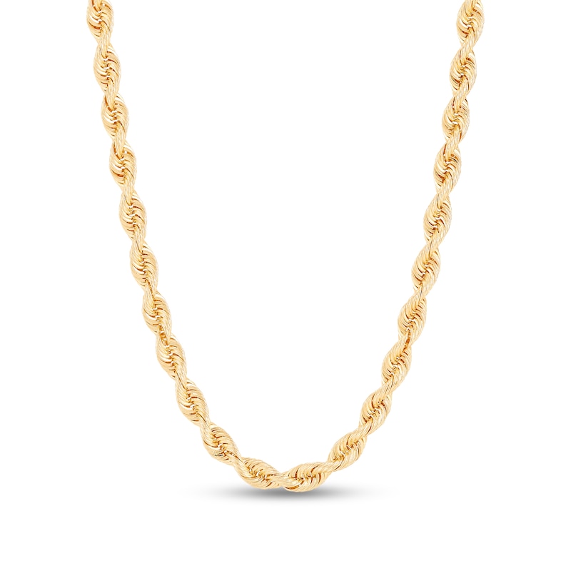 Main Image 1 of 4.5mm Silk Rope™ Chain Necklace in Solid 14K Gold - 22"