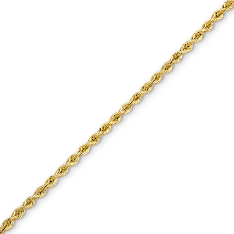 Main Image 1 of 3.0mm Silk Rope™ Chain Bracelet in Solid 14K Gold - 7.5"