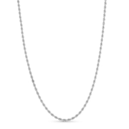 3.0mm Silk Rope™ Chain Necklace in Solid 14K White Gold - 24"