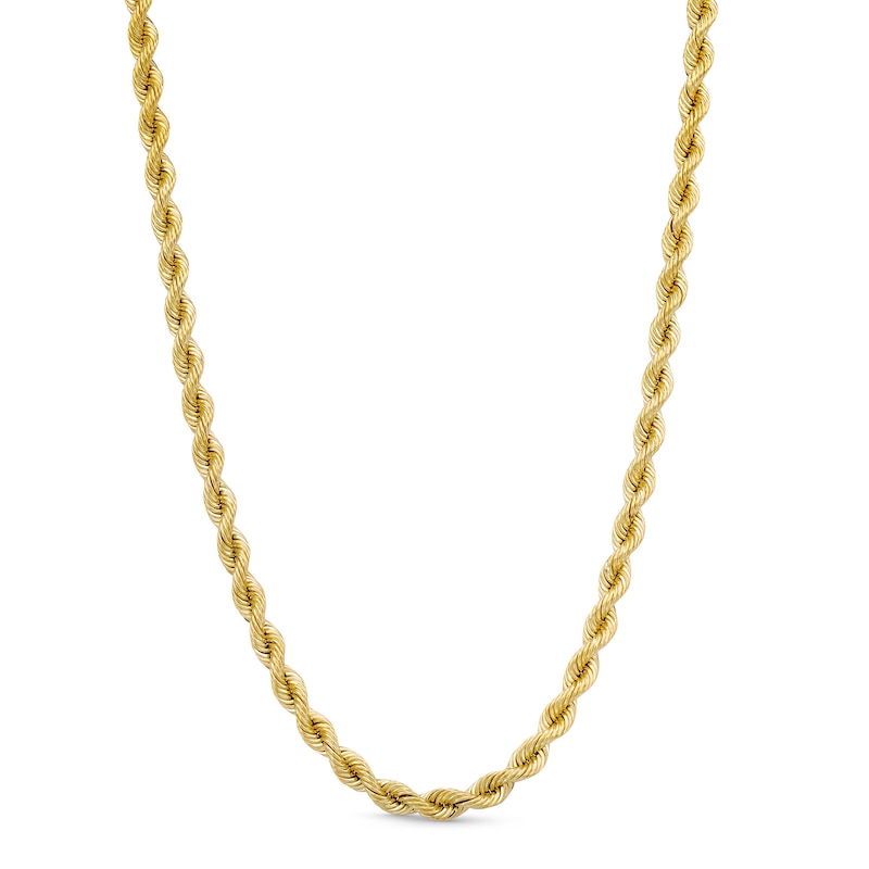 Main Image 1 of 5.7mm Silk Rope™ Chain Necklace in Solid 14K Gold - 24"