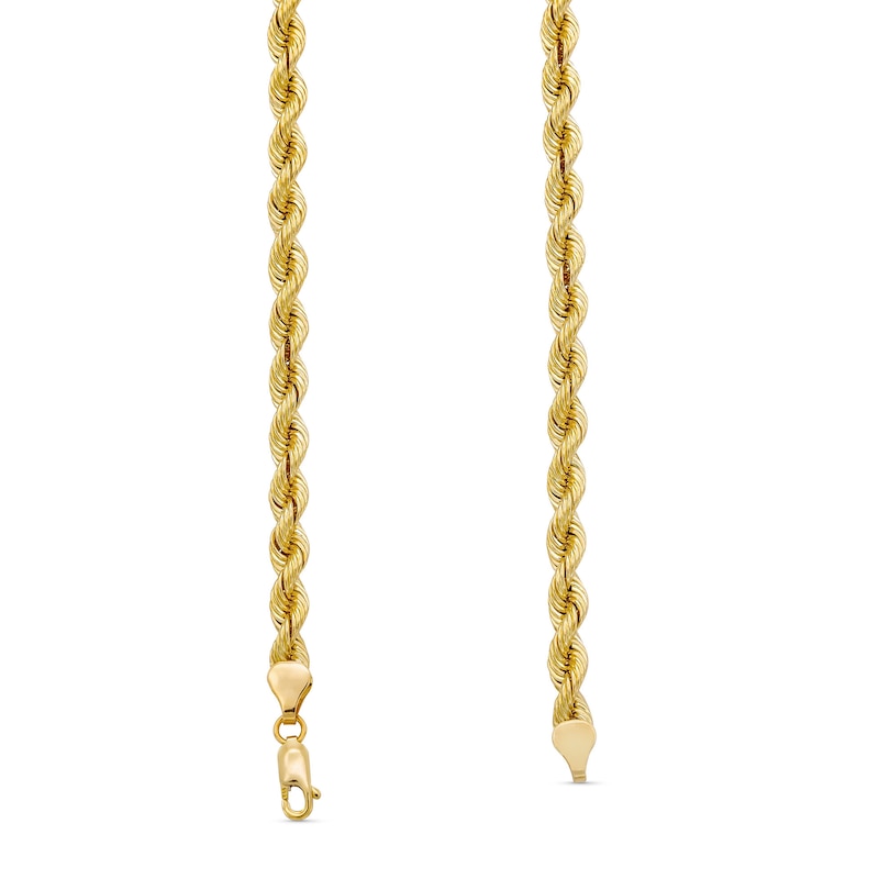 Main Image 3 of 5.7mm Silk Rope™ Chain Necklace in Solid 14K Gold - 24"