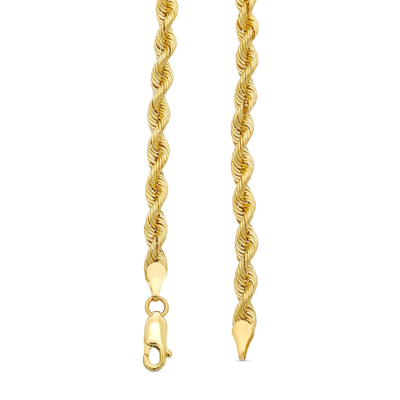 Main Image 3 of 4.5mm Silk Rope™ Chain Bracelet in Solid 14K Gold - 8.5"