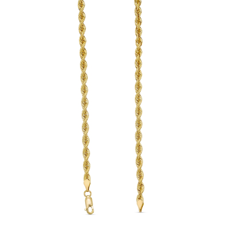 Main Image 3 of 3.7mm Silk Rope™ Chain Necklace in Solid 14K Gold - 22"