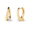 Thumbnail Image 1 of PDPAOLA™ at Zales 1/6 CT. T. W. Lab-Grown Multi-Diamond Bypass Hoop Earrings in 18K Gold