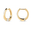 Thumbnail Image 2 of PDPAOLA™ at Zales 1/6 CT. T. W. Lab-Grown Multi-Diamond Bypass Hoop Earrings in 18K Gold