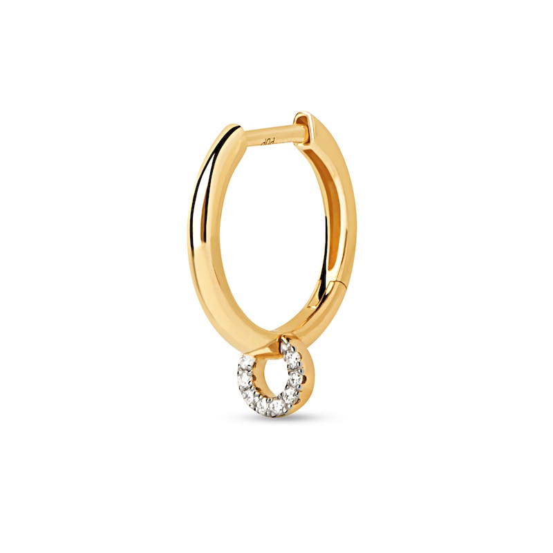 Main Image 1 of PDPAOLA™ at Zales Lab-Grown Diamond Accent Circle Single Hoop Earring in 18K Gold