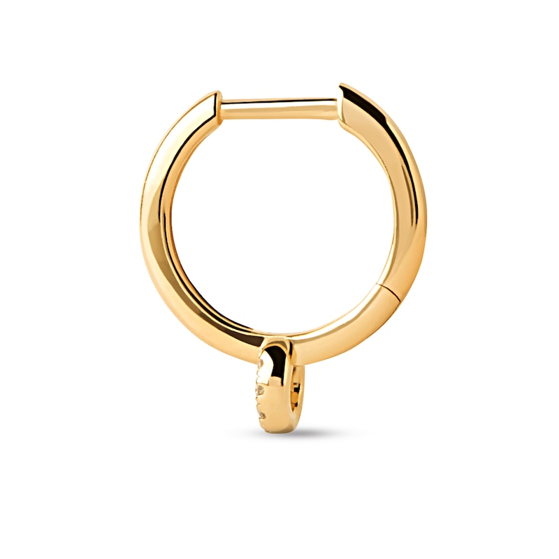 Main Image 3 of PDPAOLA™ at Zales Lab-Grown Diamond Accent Circle Single Hoop Earring in 18K Gold