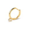 Thumbnail Image 4 of PDPAOLA™ at Zales Lab-Grown Diamond Accent Circle Single Hoop Earring in 18K Gold