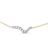 Thumbnail Image 2 of PDPAOLA™ at Zales 1/10 CT. T.W. Lab-Grown Diamond Wave Necklace in 18K Gold - 19.5”