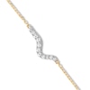 Thumbnail Image 1 of PDPAOLA™ at Zales 1/8 CT. T.W. Lab-Grown Diamond Wave Bracelet in 18K Gold