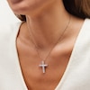 Thumbnail Image 2 of 2 CT. T.W. Certified Lab-Grown Diamond Cross Pendant in 14K White Gold (F/SI2)