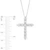 Thumbnail Image 4 of 2 CT. T.W. Certified Lab-Grown Diamond Cross Pendant in 14K White Gold (F/SI2)