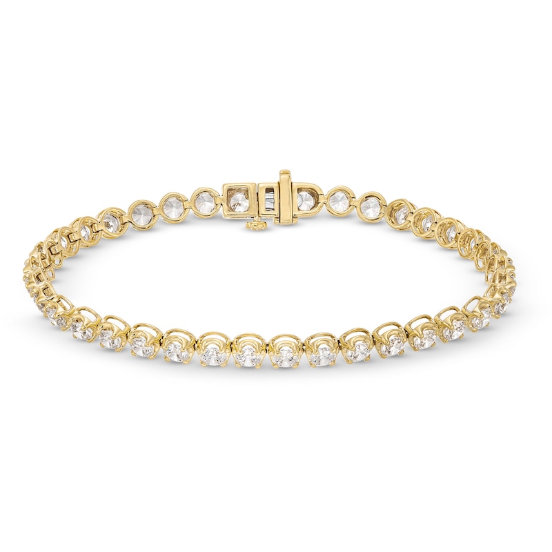 Main Image 1 of 7 CT. T.W. Certified Lab-Grown Diamond Bubbles Tennis Bracelet in 10K Gold (I/SI2) - 7.25"