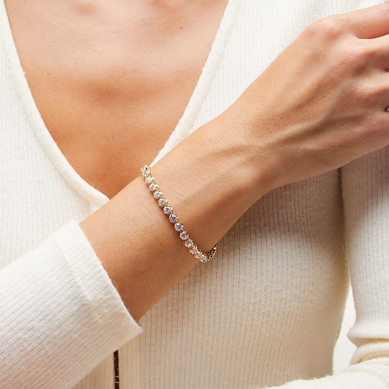 Main Image 2 of 7 CT. T.W. Certified Lab-Grown Diamond Bubbles Tennis Bracelet in 10K Gold (I/SI2) - 7.25"