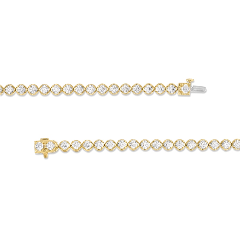 Main Image 3 of 7 CT. T.W. Certified Lab-Grown Diamond Bubbles Tennis Bracelet in 10K Gold (I/SI2) - 7.25"