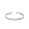 Thumbnail Image 1 of 5 CT. T.W. Certified Lab-Grown Diamond Triple Row Open Cuff Bangle in 10K White Gold (I/SI2) - 7.25"
