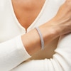 Thumbnail Image 2 of 5 CT. T.W. Certified Lab-Grown Diamond Triple Row Open Cuff Bangle in 10K White Gold (I/SI2) - 7.25"