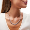 Thumbnail Image 2 of 10 CT. T.W. Certified Lab-Grown Diamond Graduated Riviera Necklace in 10K White Gold (I/SI2)