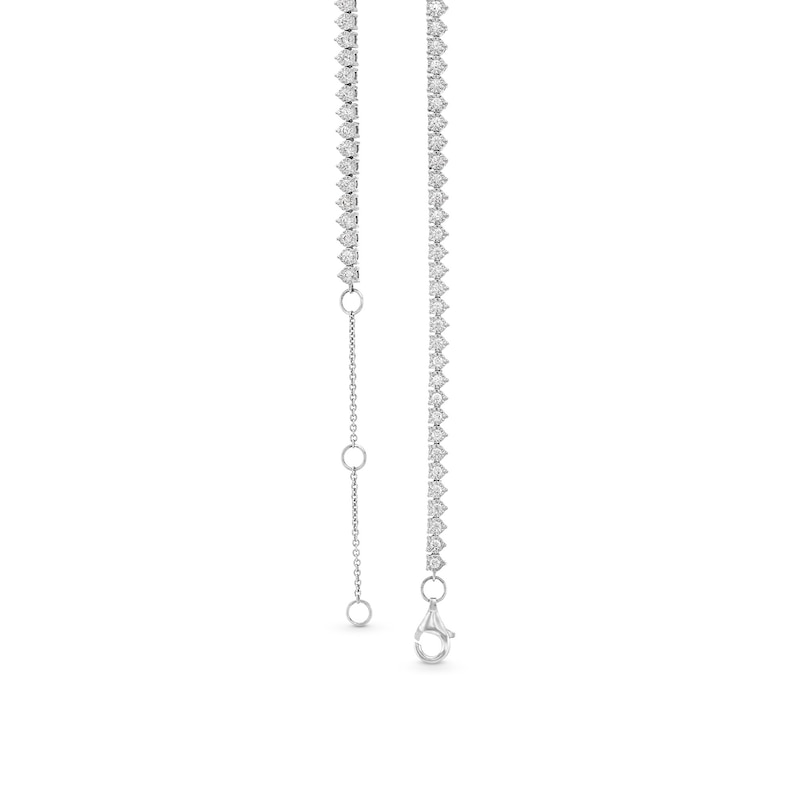 Main Image 3 of 10 CT. T.W. Certified Lab-Grown Diamond Graduated Riviera Necklace in 10K White Gold (I/SI2)