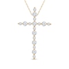 Thumbnail Image 1 of 1 CT. T.W. Lab-Grown Diamond Alternating Cross Pendant in 10K Gold (I/SI2)