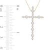 Thumbnail Image 2 of 1 CT. T.W. Lab-Grown Diamond Alternating Cross Pendant in 10K Gold (I/SI2)