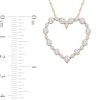 Thumbnail Image 2 of 1 CT. T.W. Lab-Grown Diamond Alternating Heart Outline Pendant in 10K Gold (I/SI2)