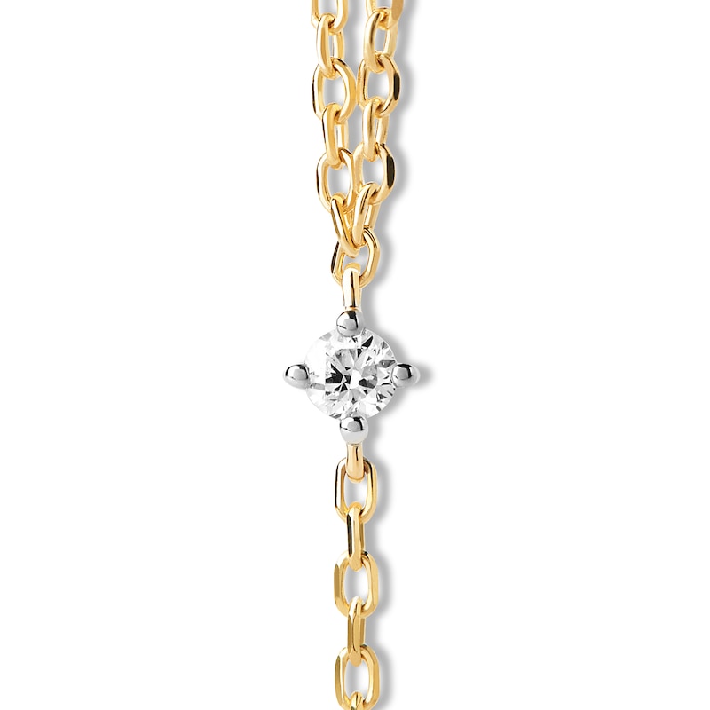 Main Image 3 of PDPAOLA™ at Zales 1/15 CT. T.W. Lab-Grown Multi-Diamond Teardrop "Y" Necklace in 18K Gold - 19.5”