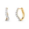 Thumbnail Image 1 of PDPAOLA™ at Zales 1/3 CT. T.W. Lab-Grown Diamond Wavy Hoop Earrings in 18K Gold