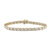 Thumbnail Image 1 of 2 CT. T.W. Lab-Grown Diamond "S" Tennis Bracelet in Sterling Silver with 24K Gold Plate (I/I1) - 7.25"