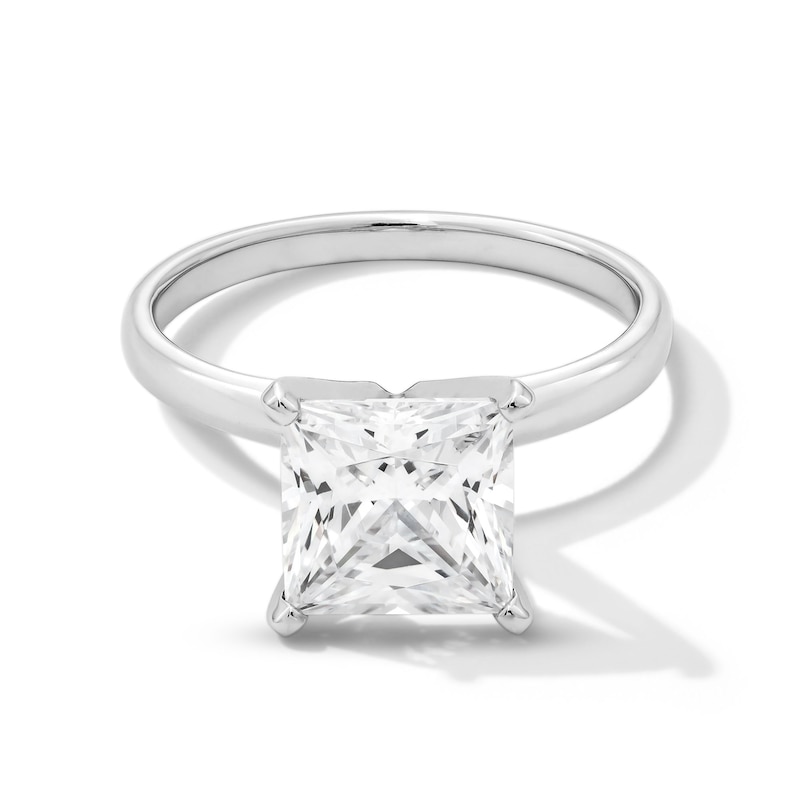 Main Image 1 of 3 CT. Princess-Cut Certified Lab-Grown Diamond Solitaire Engagement Ring in 14K White Gold (F/VS2)