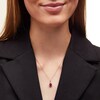 Thumbnail Image 2 of Pear-Shaped Certified Ruby and 1/8 CT. T.W. Diamond Frame Drop Pendant in 10K Rose Gold