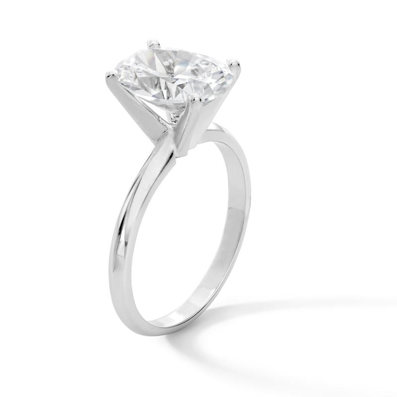 Main Image 3 of 3 CT. Oval Certified Lab-Grown Diamond Solitaire Engagement Ring in 14K White Gold (F/VS2)