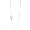 Thumbnail Image 3 of Radiant-Cut White Lab-Created Sapphire Frame Split Bail Drop Pendant in Sterling Silver