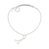 Thumbnail Image 2 of 1/10 CT. T.W. Diamond "BEYOND BLESSED" Cross and Heart Double Charm Bolo Bracelet in Sterling Silver - 9.0"