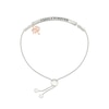 Thumbnail Image 2 of 1/8 CT. T.W. Diamond "FAMILY FOREVER" Tree Charm Bolo Bracelet in Sterling Silver and 10K Rose Gold - 9.0"