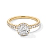 Thumbnail Image 1 of 1-1/3 CT. T.W. Certified Lab-Grown Diamond Frame Engagement Ring in 10K Gold (F/SI2)