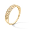 Thumbnail Image 3 of 1/15 CT. T.W. Baguette and Round Diamond Open Triple Row Stackable Anniversary Band in 10K Gold