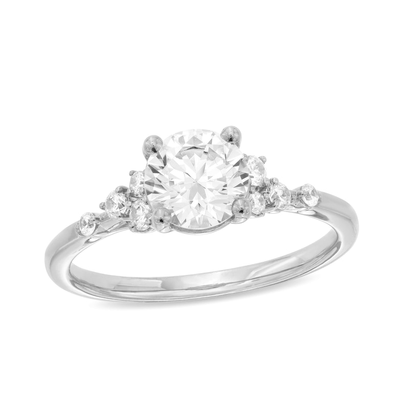 Main Image 1 of 1-1/5 CT. T.W. Certified Lab-Grown Diamond Tri-Sides Engagement Ring in 14K White Gold (F/VS2)