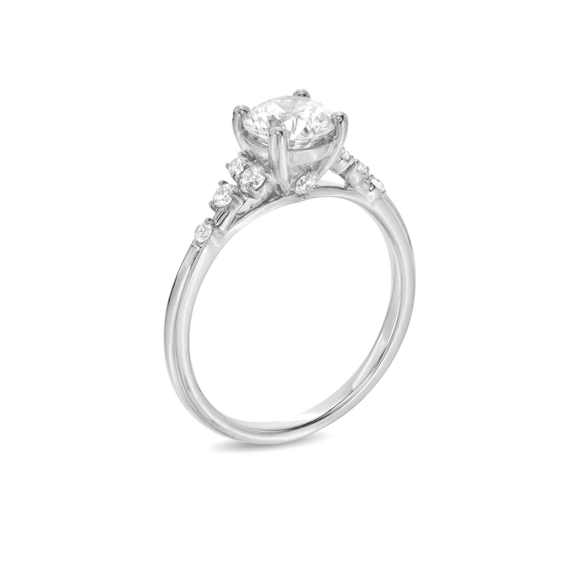 Main Image 3 of 1-1/5 CT. T.W. Certified Lab-Grown Diamond Tri-Sides Engagement Ring in 14K White Gold (F/VS2)