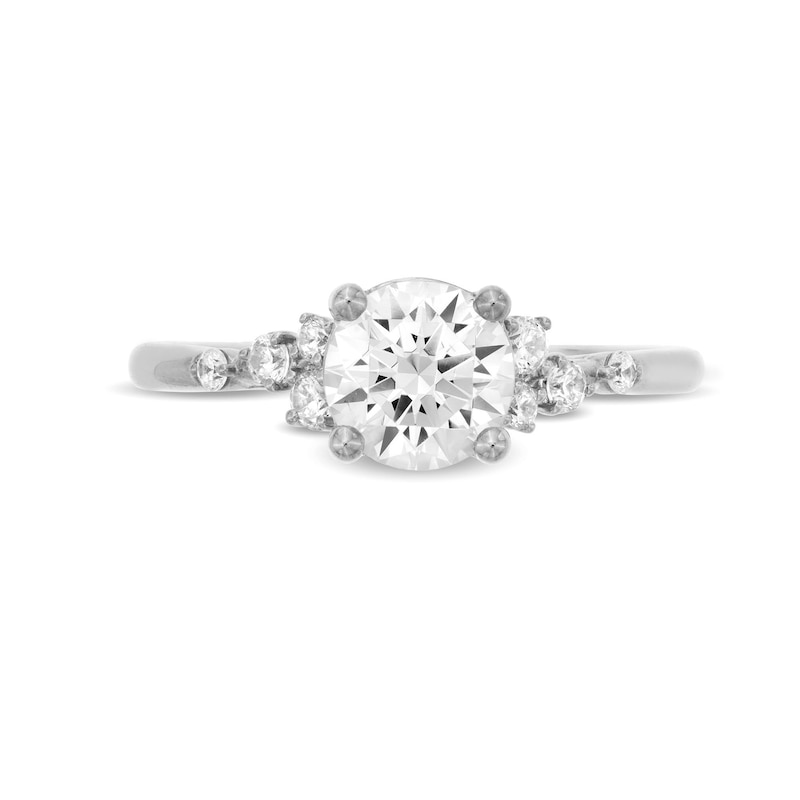 Main Image 4 of 1-1/5 CT. T.W. Certified Lab-Grown Diamond Tri-Sides Engagement Ring in 14K White Gold (F/VS2)
