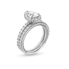 Thumbnail Image 3 of 2 CT. T.W. Pear-Shaped Certified Lab-Grown Diamond Frame Bridal Set in 14K White Gold (F/VS2)
