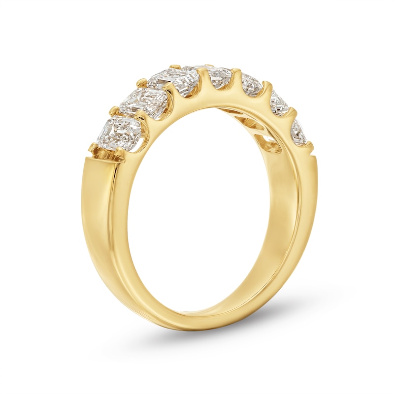 Main Image 3 of 2 CT. T.W. Emerald-Cut Certified Lab-Grown Diamond Seven Stone Anniversary Band in 14K Gold (F/SI2)