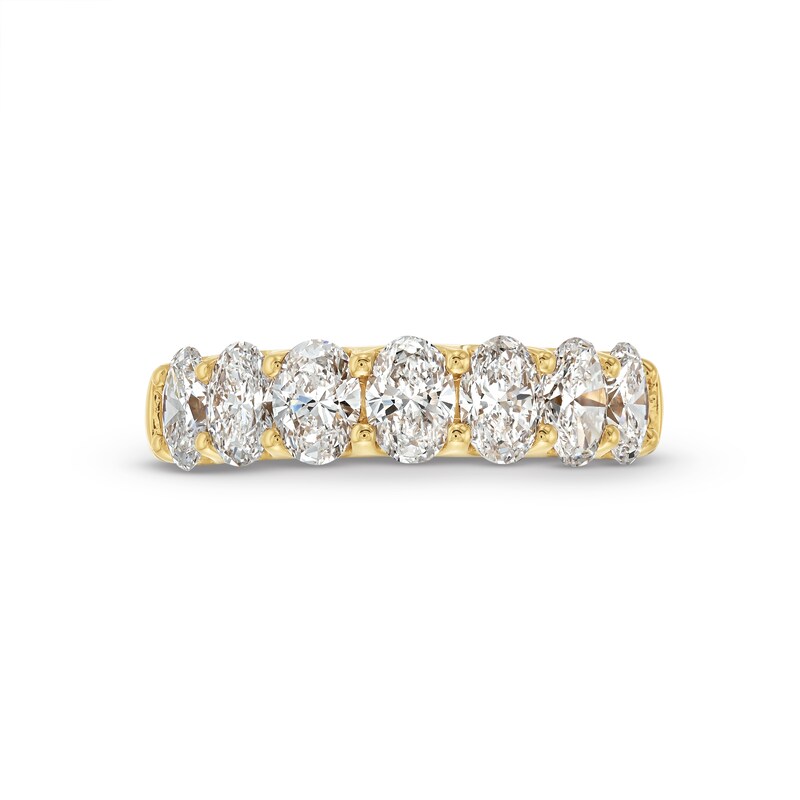 Main Image 4 of 2 CT. T.W. Oval Certified Lab-Grown Diamond Seven Stone Anniversary Band in 14K Gold (F/SI2)
