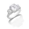 Thumbnail Image 3 of 4-1/2 CT. T.W. Emerald-Cut Certified Lab-Grown Diamond Frame Three Stone Engagement Ring in 14K White Gold (F/VS2)