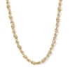 Thumbnail Image 1 of 6.4mm Rolling Byzantine Chain Necklace in Hollow 10K Gold - 18"