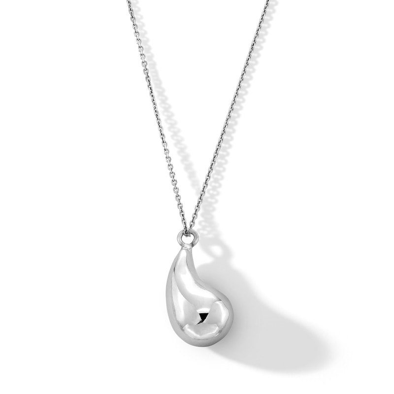 Main Image 1 of Teardrop Pendant in Solid Sterling Silver