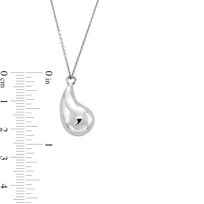 Main Image 3 of Teardrop Pendant in Solid Sterling Silver