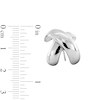Thumbnail Image 3 of Crossover Curved Bar Stud Earrings in Hollow Sterling Silver